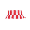 Red and White Striped Topless Bucket Hat